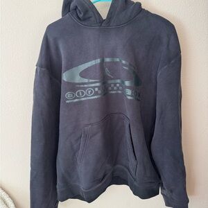 Jordan Black Hoodie with Gray Logo